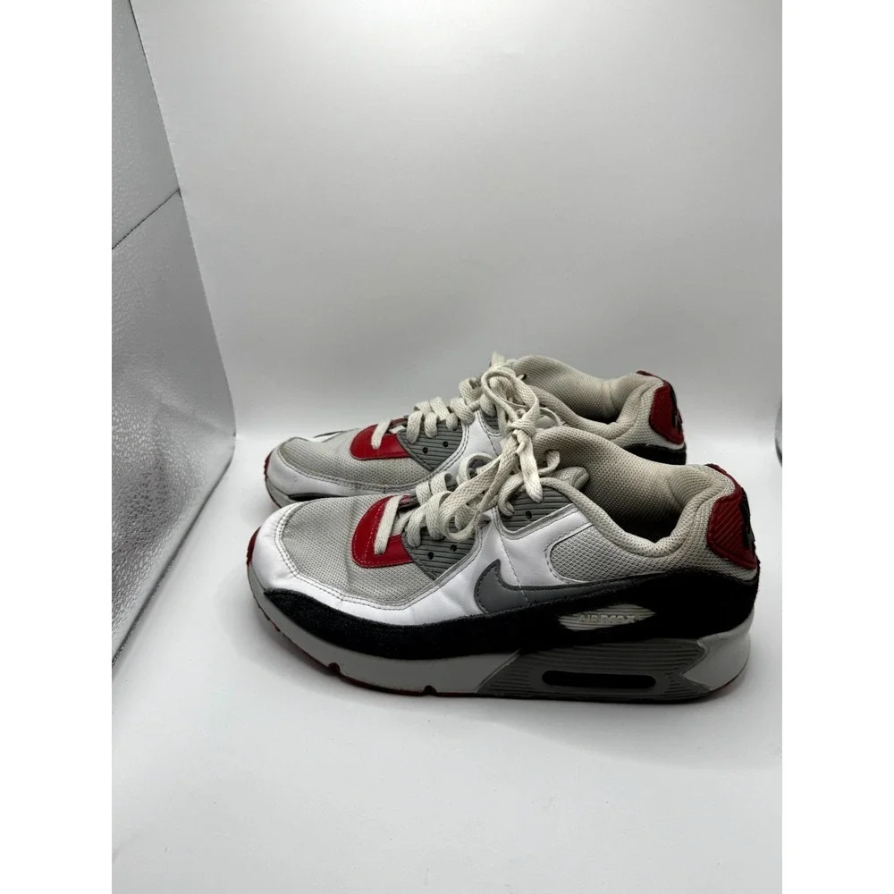 Nike Air‎ Max 90 Leather GS CD6864-019 Kids 7 Sneaker Photon Dust Gray Shoes
